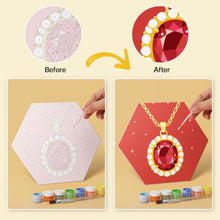 Cargar imagen en el visor de la galería, Mini Serie Pintar por Números - Hexágonos (6 piezas) - Gemas preciosas