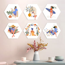 Cargar imagen en el visor de la galería, Mini Serie Pintar por Números - Hexágonos (6 piezas) - Naturaleza y gracia