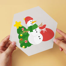 Cargar imagen en el visor de la galería, Mini Serie Pintar por Números - Hexágonos (6 piezas) - Santa Claus y sus amigos
