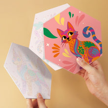 Cargar imagen en el visor de la galería, Mini Serie Pintar por Números - Hexágonos (6 piezas) - Set de animales bohemios