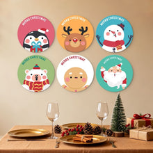 Cargar imagen en el visor de la galería, Mini Serie Pintar por Números - discos de Ø20cm (6 piezas) - Fantasía festiva