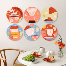 Cargar imagen en el visor de la galería, Mini Serie Pintar por Números - discos de Ø20cm (6 piezas) - Historias de café caliente