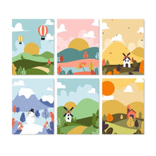 Cargar imagen en el visor de la galería, Mini Serie Pintar por Números 15x20cm (6 piezas) - Viaje por las cuatro estaciones Figured'Art
