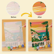 Cargar imagen en el visor de la galería, Mini Serie Pintar por Números 15x20cm (6 piezas) - Viajes junto al mar