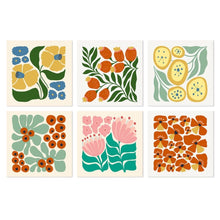 Cargar imagen en el visor de la galería, Mini Serie Pintar por Números 20x20cm (6 piezas) - Patrón floral Figured'Art