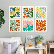 Cargar imagen en el visor de la galería, Mini Serie Pintar por Números 20x20cm (6 piezas) - Patrón floral
