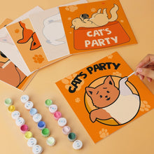 Cargar imagen en el visor de la galería, Mini Serie Pintar por Números 20x20cm (6 piezas) - Fiesta de gatos