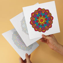 Cargar imagen en el visor de la galería, Mini Serie Pintar por Números 20x20cm (6 piezas) - Mandalas caleidoscópicos