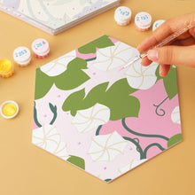 Cargar imagen en el visor de la galería, Mini Serie Pintar por Números - Hexágonos (6 piezas) - Pétalos pintados