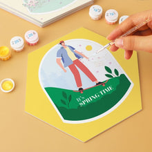 Cargar imagen en el visor de la galería, Mini Serie Pintar por Números - Hexágonos (6 piezas) - Vibras primaverales