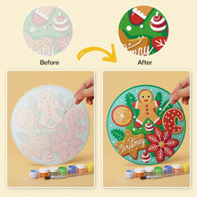 Cargar imagen en el visor de la galería, Mini Serie Pintar por Números - discos de Ø20cm (6 piezas) - Dulces navideños