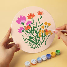 Cargar imagen en el visor de la galería, Mini Serie Pintar por Números - discos de Ø20cm (6 piezas) - El jardín secreto
