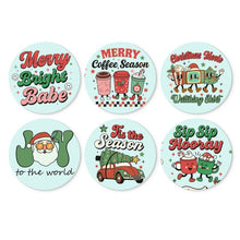 Cargar imagen en el visor de la galería, Mini Serie Pintar por Números - discos de Ø20cm (6 piezas) - Cálidos deseos navideños Figured'Art
