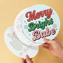 Cargar imagen en el visor de la galería, Mini Serie Pintar por Números - discos de Ø20cm (6 piezas) - Cálidos deseos navideños