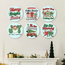 Cargar imagen en el visor de la galería, Mini Serie Pintar por Números - discos de Ø20cm (6 piezas) - Cálidos deseos navideños