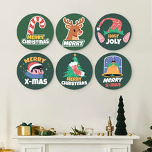 Cargar imagen en el visor de la galería, Mini Serie Pintar por Números - discos de Ø20cm (6 piezas) - Alegría navideña 2