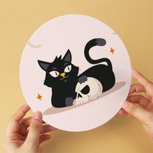 Cargar imagen en el visor de la galería, Mini Serie Pintar por Números - discos de Ø20cm (6 piezas) - Gatos espeluznantes