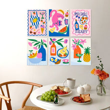 Cargar imagen en el visor de la galería, Mini Serie Pintar por Números 15x20cm (6 piezas) - Picnic de frutas