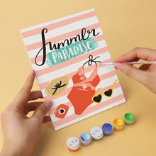 Cargar imagen en el visor de la galería, Mini Serie Pintar por Números 15x20cm (6 piezas) - Pop junto a la piscina
