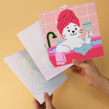 Cargar imagen en el visor de la galería, Mini Serie Pintar por Números 20x20cm (6 piezas) - Gatos en el spa 2
