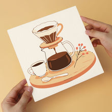 Cargar imagen en el visor de la galería, Mini Serie Pintar por Números 20x20cm (6 piezas) - Ritual del café