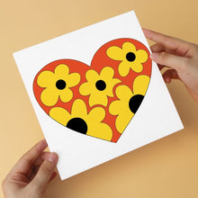 Cargar imagen en el visor de la galería, Mini Serie Pintar por Números 20x20cm (6 piezas) - Corazones groovy