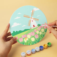 Cargar imagen en el visor de la galería, Mini Serie Pintar por Números - discos de Ø20cm (6 piezas) - Paisajes de ensueño 1