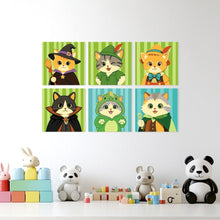 Cargar imagen en el visor de la galería, Mini Serie Pintar por Números 20x20cm (6 piezas) - Elenco de gatos fantásticos