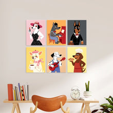 Cargar imagen en el visor de la galería, Mini Serie Pintar por Números 15x20cm (6 piezas) - Perros elegantes