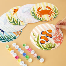 Cargar imagen en el visor de la galería, Mini Serie Pintar por Números - discos de Ø20cm (6 piezas) - Vida marina