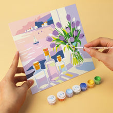 Cargar imagen en el visor de la galería, Mini Serie Pintar por Números 20x20cm (6 piezas) - Vistas desde la ventana
