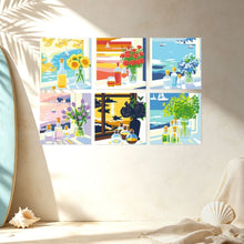 Cargar imagen en el visor de la galería, Mini Serie Pintar por Números 20x20cm (6 piezas) - Vistas desde la ventana
