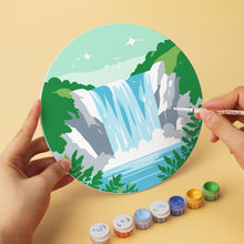 Cargar imagen en el visor de la galería, Mini Serie Pintar por Números - discos de Ø20cm (6 piezas) - Paisajes de ensueño 2