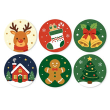 Cargar imagen en el visor de la galería, Mini Serie Pintar por Números - discos de Ø20cm (6 piezas) - Susurros de Navidad Figured'Art