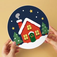 Cargar imagen en el visor de la galería, Mini Serie Pintar por Números - discos de Ø20cm (6 piezas) - Susurros de Navidad