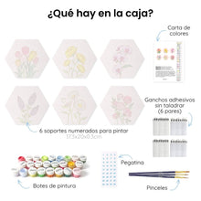 Cargar imagen en el visor de la galería, Mini Serie Pintar por Números - Hexágonos (6 piezas) - Retratos de animalitos