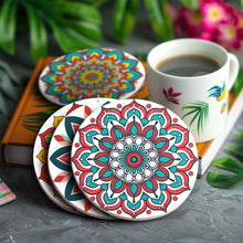 Cargar imagen en el visor de la galería, Pintar por números Posavasos 10cm (6 piezas) - Mandala Colorido