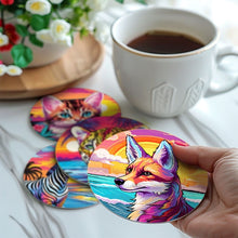 Cargar imagen en el visor de la galería, Pintar por números Posavasos 10cm (6 piezas) - Fauna Pop Art