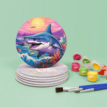 Cargar imagen en el visor de la galería, Pintar por números Posavasos 10cm (6 piezas) - Vida Marina Colorida