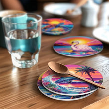 Cargar imagen en el visor de la galería, Pintar por números Posavasos 10cm (6 piezas) - Vida Marina Colorida