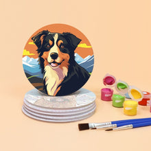 Cargar imagen en el visor de la galería, Pintar por números Posavasos 10cm (6 piezas) - Perros Lindos