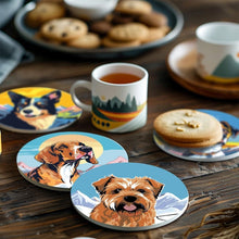 Cargar imagen en el visor de la galería, Pintar por números Posavasos 10cm (6 piezas) - Perros Lindos