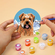 Cargar imagen en el visor de la galería, Pintar por números Posavasos 10cm (6 piezas) - Perros Lindos