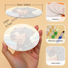 Cargar imagen en el visor de la galería, Pintar por números Posavasos 10cm (6 piezas) - Perros Lindos