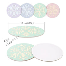 Cargar imagen en el visor de la galería, Pintar por números Posavasos 15cm (4 piezas) - Copo de Nieve