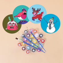 Cargar imagen en el visor de la galería, Pintar por números Posavasos 15cm (4 piezas) - Regalo de Navidad Creativo 1