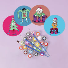 Cargar imagen en el visor de la galería, Pintar por números Posavasos 15cm (4 piezas) - Regalo de Navidad Creativo 2