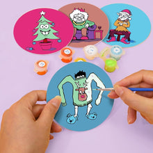 Cargar imagen en el visor de la galería, Pintar por números Posavasos 15cm (4 piezas) - Regalo de Navidad Creativo 2