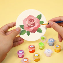 Cargar imagen en el visor de la galería, Pintar por números Posavasos 10cm (6 piezas) - Ramo Pastel