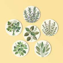 Cargar imagen en el visor de la galería, Pintar por números Posavasos 10cm (6 piezas) - Hierbas Aromáticas Figured'Art